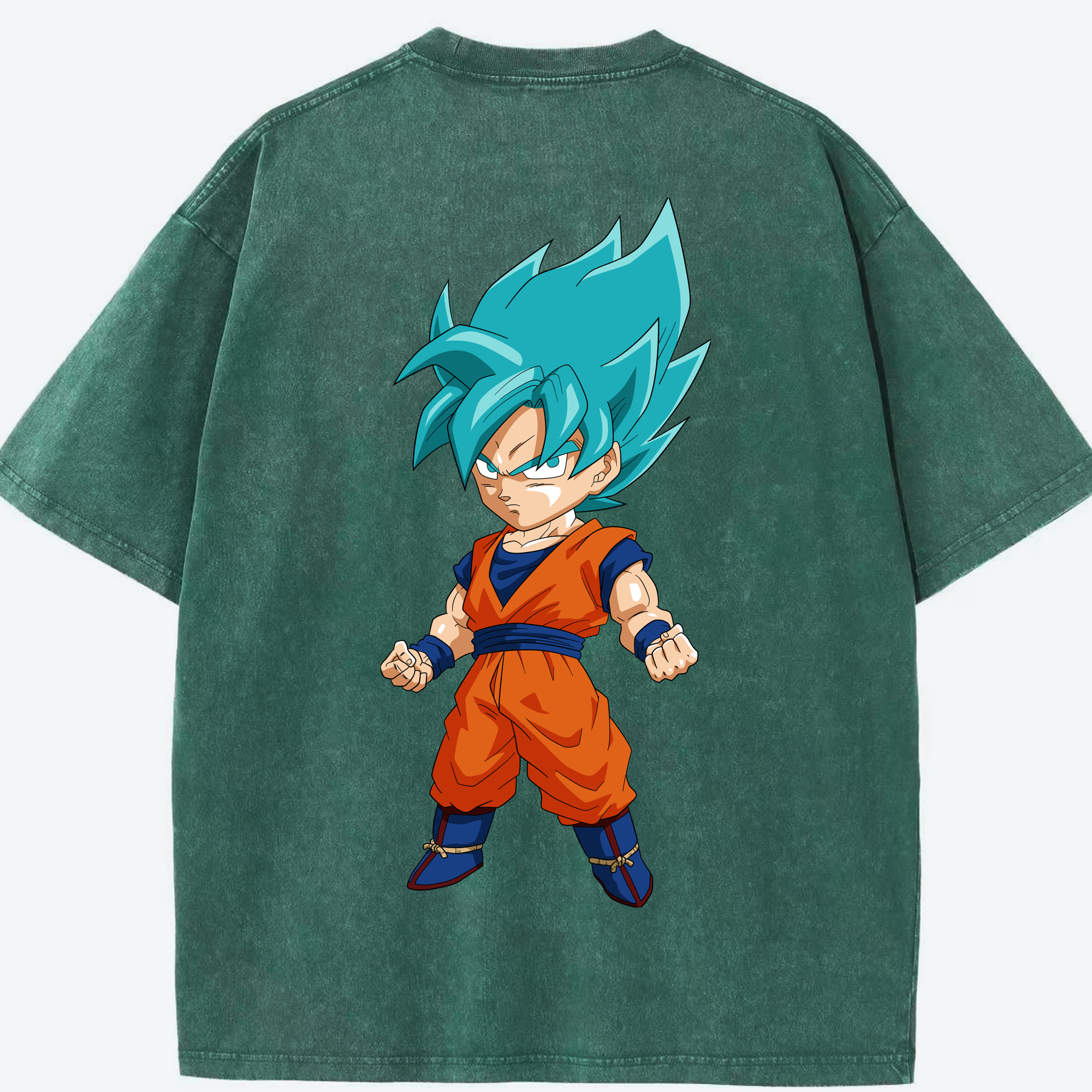 （画像用） ドラゴンボール 孫 悟飯（そんごはん）DRAGON BALL Son Gohan 綿100% ヴィンテージ風 半袖Tシャツ（背面プリント）